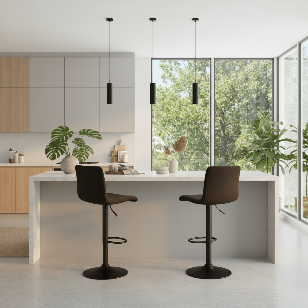 Barkruk draaibaar en verstelbaar met rugleuning modern velvet - meerdere kleuren