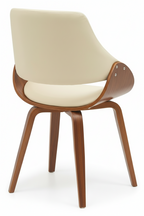 2 design stoelen set woonkamer van hout en kunstleer - meerdere kleuren