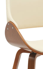 2 design stoelen set woonkamer van hout en kunstleer - meerdere kleuren