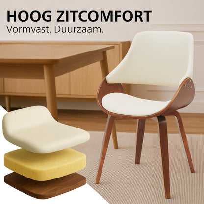 2 design stoelen set woonkamer hout - meerdere kleuren