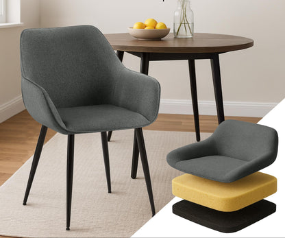 Eetkamerstoel ergonomisch met armleuning - meerdere kleuren