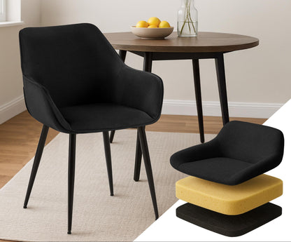 Eetkamerstoel ergonomisch met armleuning - meerdere kleuren