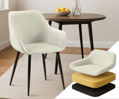 Eetkamerstoel ergonomisch met armleuning - meerdere kleuren