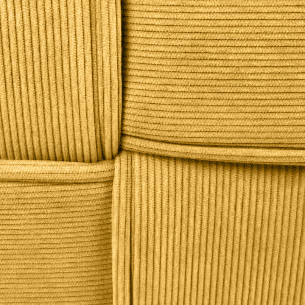 Gevlochten poef van corduroy vierkant - meerdere kleuren
