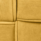 Gevlochten poef van corduroy vierkant - meerdere kleuren