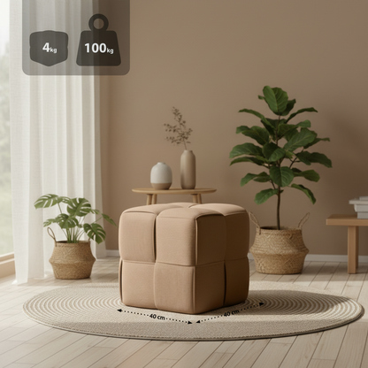 Trendy poef corduroy vierkant - meerdere kleuren