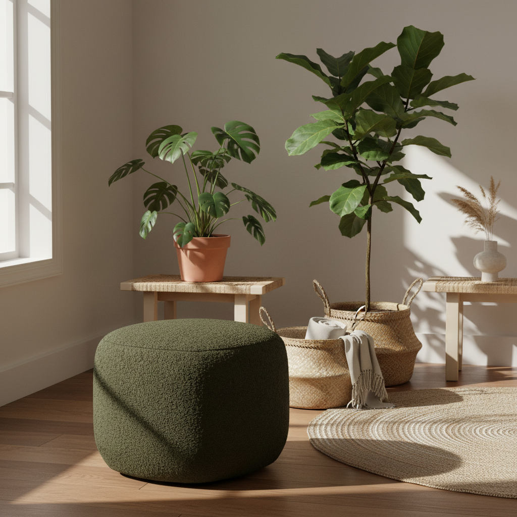 Design organische poef ovaal - meerdere kleuren