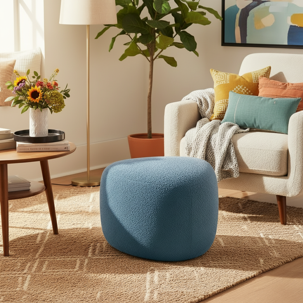 Design organische poef ovaal - meerdere kleuren