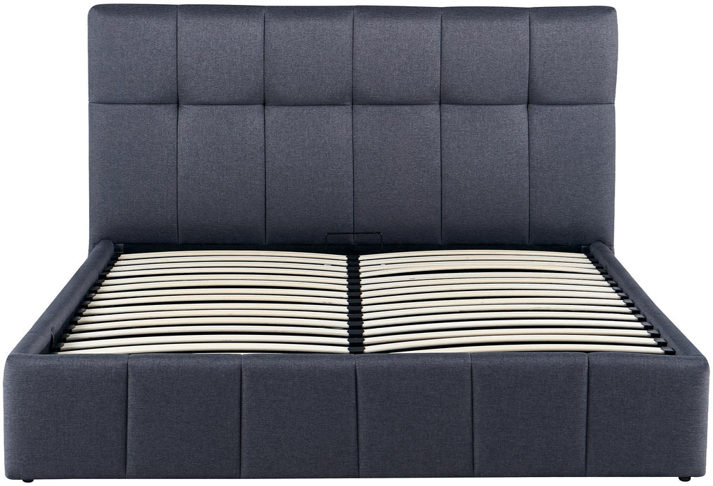Bedframe gestoffeerd met mechanisme voor opbergruimte - meerdere maten en kleuren