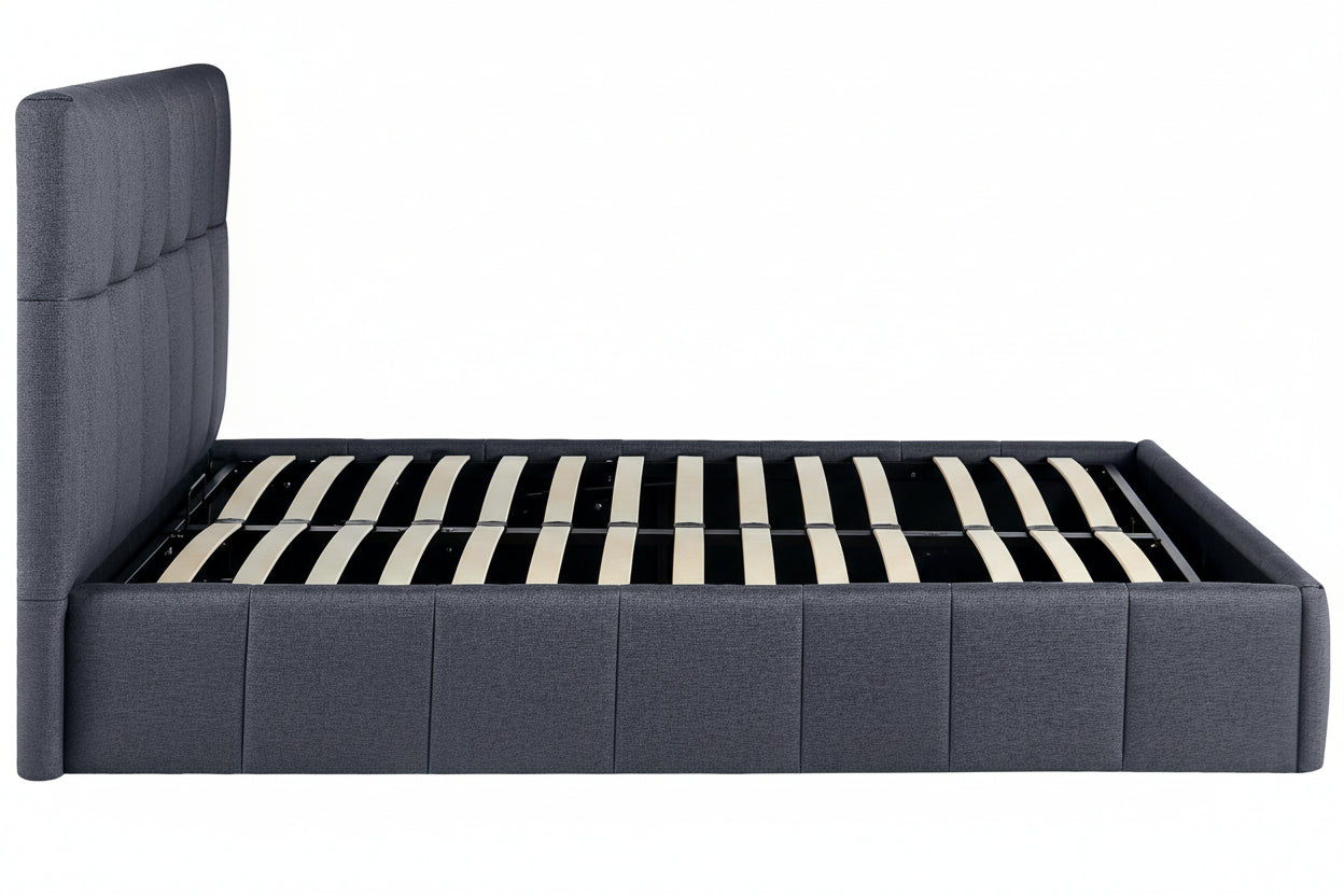 Bedframe gestoffeerd met mechanisme voor opbergruimte - meerdere maten en kleuren