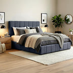 Bedframe gestoffeerd met mechanisme voor opbergruimte - meerdere maten en kleuren