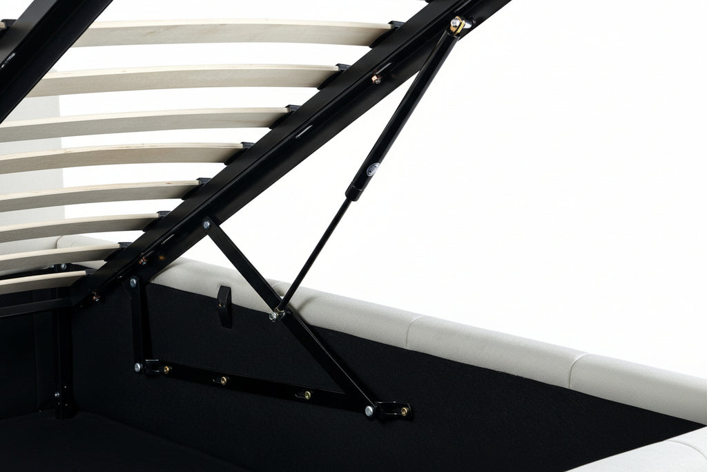 Bedframe gestoffeerd met mechanisme voor opbergruimte - meerdere maten en kleuren