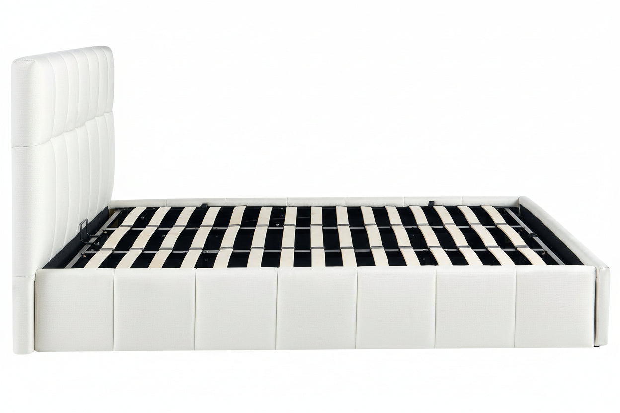 Bedframe gestoffeerd met mechanisme voor opbergruimte - meerdere maten en kleuren