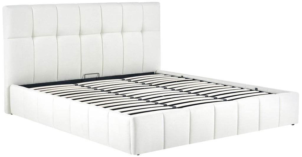 Bedframe gestoffeerd met mechanisme voor opbergruimte - meerdere maten en kleuren