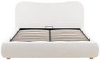 Gestoffeerd Teddy bedframe met mechanische opbergruimte - crème of grijs