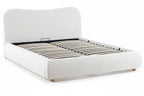 Gestoffeerd Teddy bedframe met mechanische opbergruimte - crème of grijs