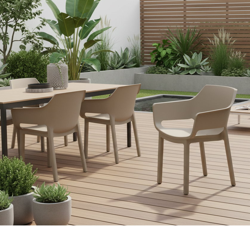 Design kuip stoel voor buiten en tuin - meerdere moderne kleuren