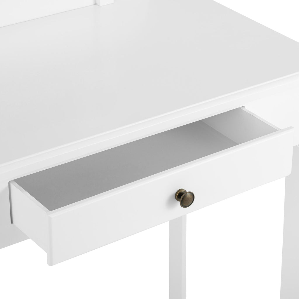 Moderne kaptafel set van Populieren hout - wit