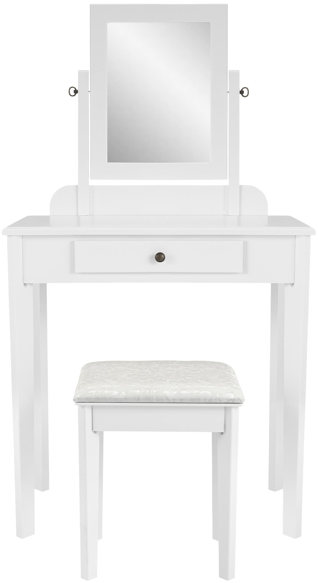 Moderne kaptafel set van Populieren hout - wit