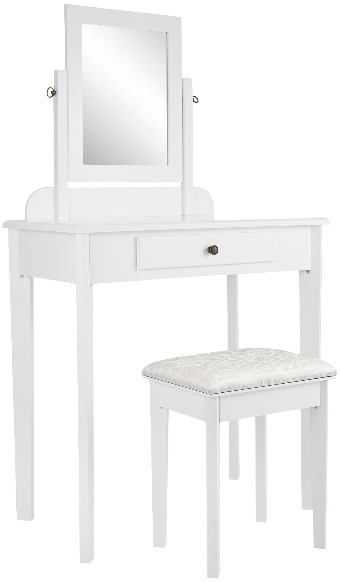 Moderne kaptafel set van Populieren hout - wit