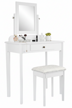 Moderne kaptafel set van Populieren hout - wit