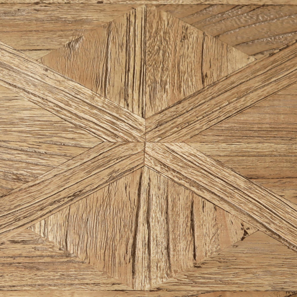 2 bijzettafels matching set inschuifbaar van Mindi hout en metaal - naturel of bruin