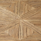 2 bijzettafels matching set inschuifbaar van Mindi hout en metaal - naturel of bruin