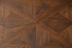 2 bijzettafels matching set inschuifbaar van Mindi hout en metaal - naturel of bruin