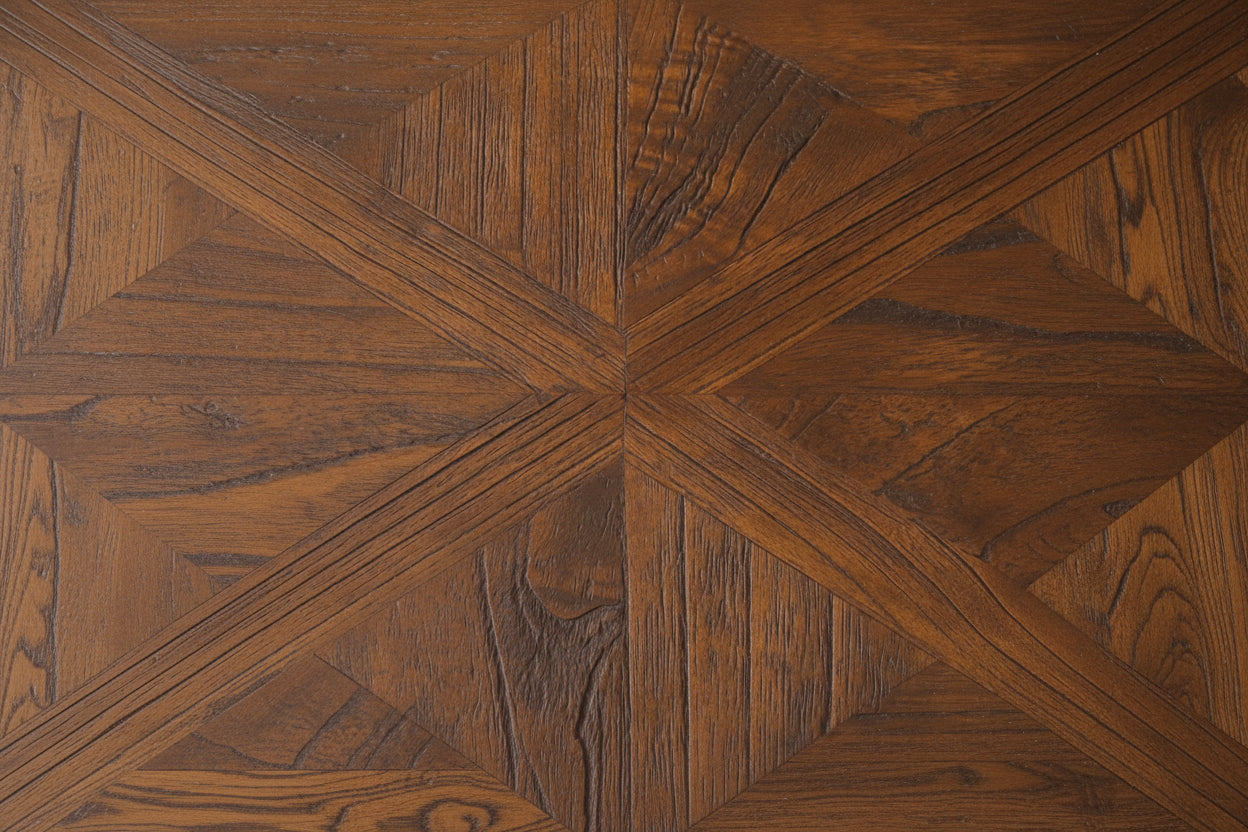 2 bijzettafels matching set inschuifbaar van Mindi hout en metaal - naturel of bruin
