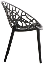Set of 2 designer garden chairs made from recycled plastic - multiple colours