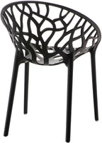 Set of 2 designer garden chairs made from recycled plastic - multiple colours