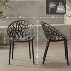 Set of 2 designer garden chairs made from recycled plastic - multiple colours