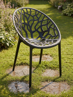 Set of 2 designer garden chairs made from recycled plastic - multiple colours