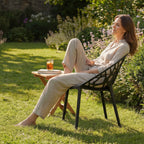 Set of 2 designer garden chairs made from recycled plastic - multiple colours
