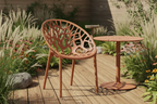 Set of 2 designer garden chairs made from recycled plastic - multiple colours