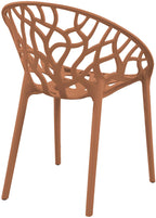 Set of 2 designer garden chairs made from recycled plastic - multiple colours