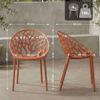 Set of 2 designer garden chairs made from recycled plastic - multiple colours