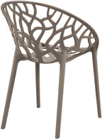 Set of 2 designer garden chairs made from recycled plastic - multiple colours