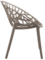 Set of 2 designer garden chairs made from recycled plastic - multiple colours