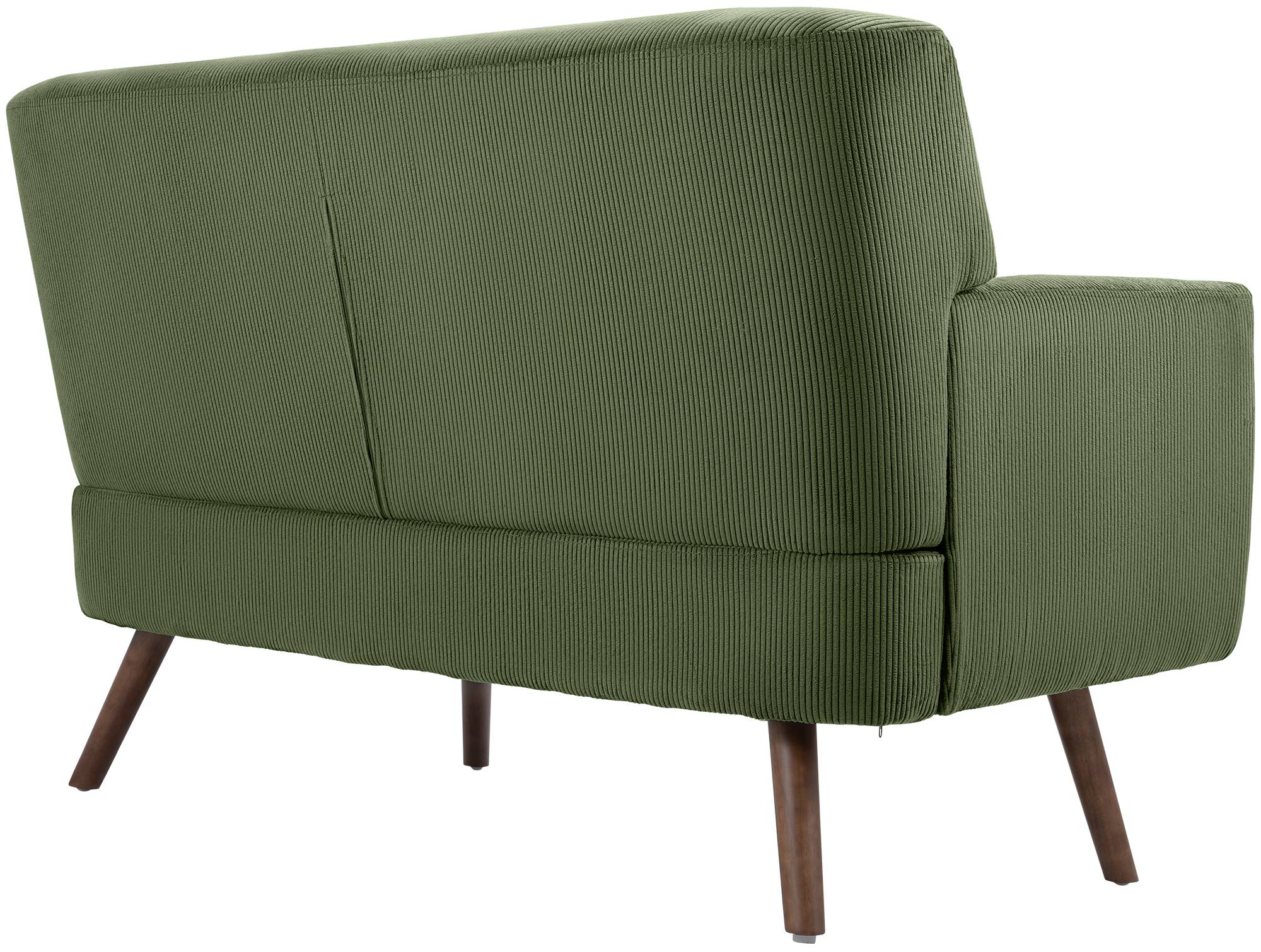 Design corduroy 2-zits bank met poten van rubber hout 120 cm - meerdere kleuren