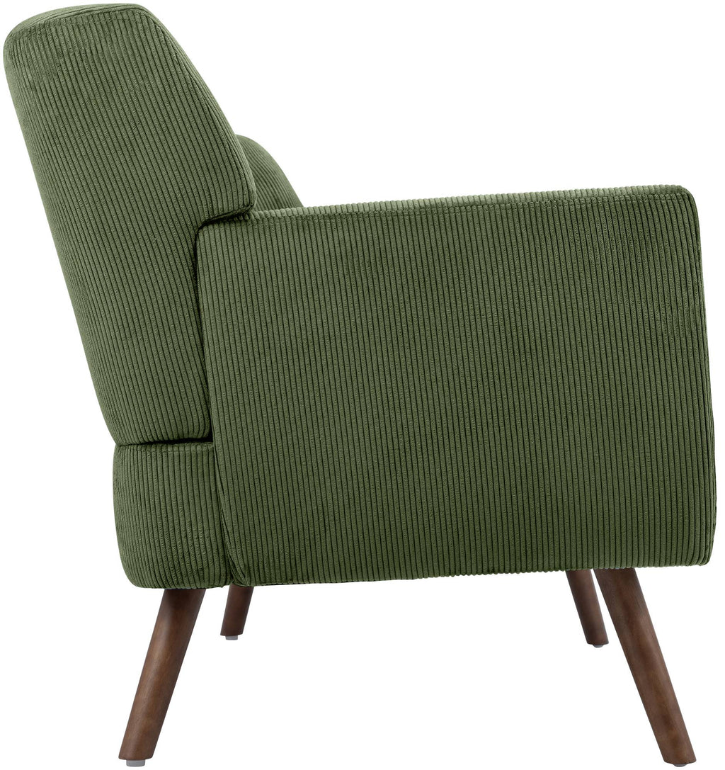 Design corduroy 2-zits bank met poten van rubber hout 120 cm - meerdere kleuren