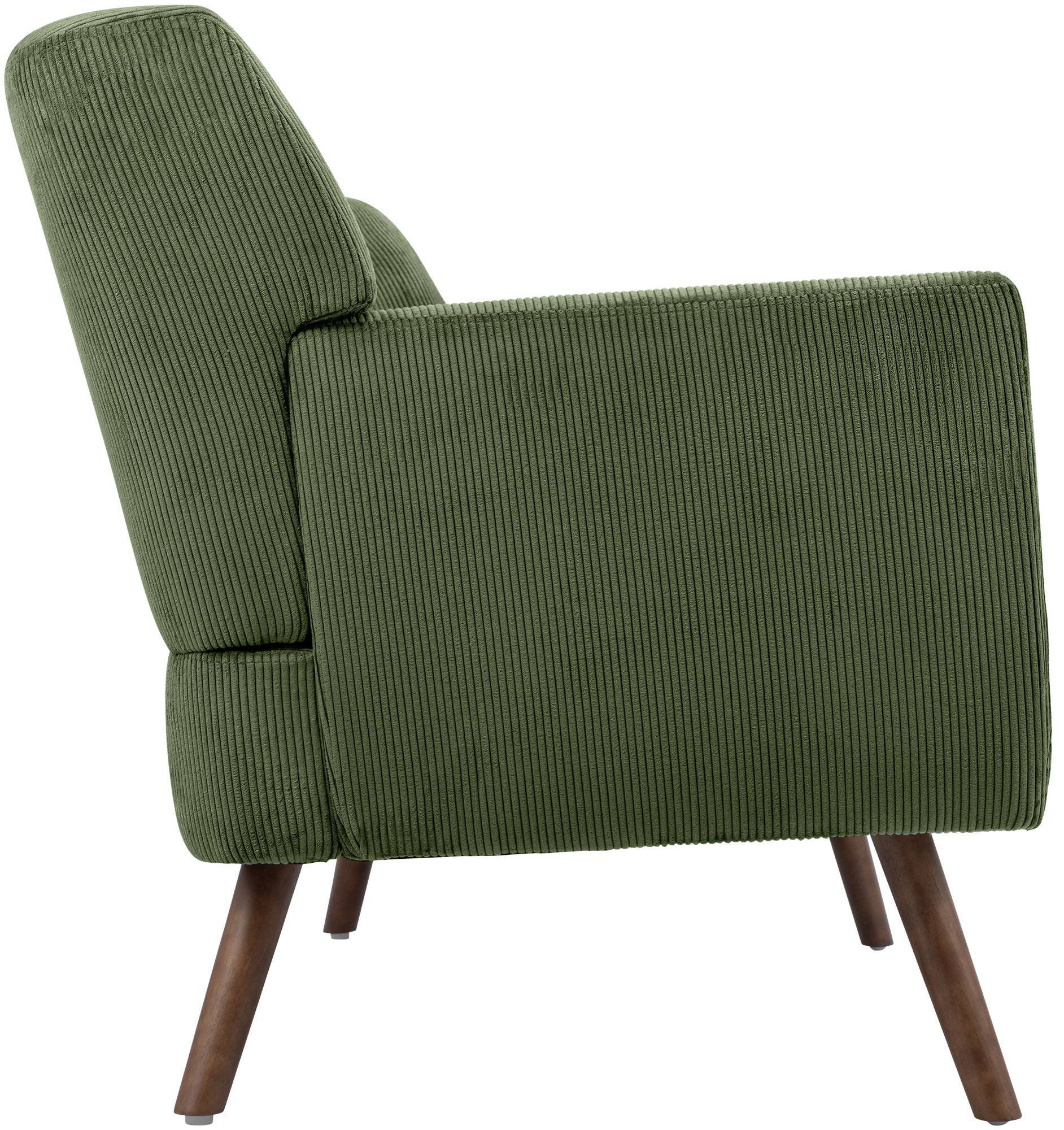 Design corduroy 2-zits bank met poten van rubber hout 120 cm - meerdere kleuren