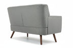Design corduroy 2-zits bank met poten van rubber hout 120 cm - meerdere kleuren