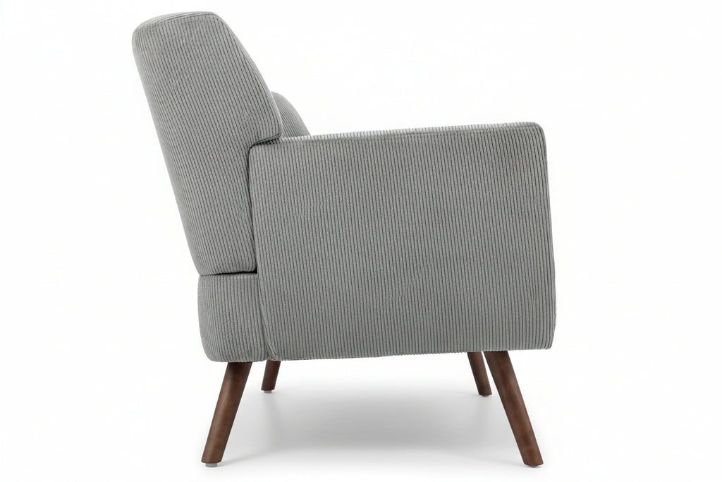 Design corduroy 2-zits bank met poten van rubber hout 120 cm - meerdere kleuren