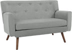 Design corduroy 2-zits bank met poten van rubber hout 120 cm - meerdere kleuren