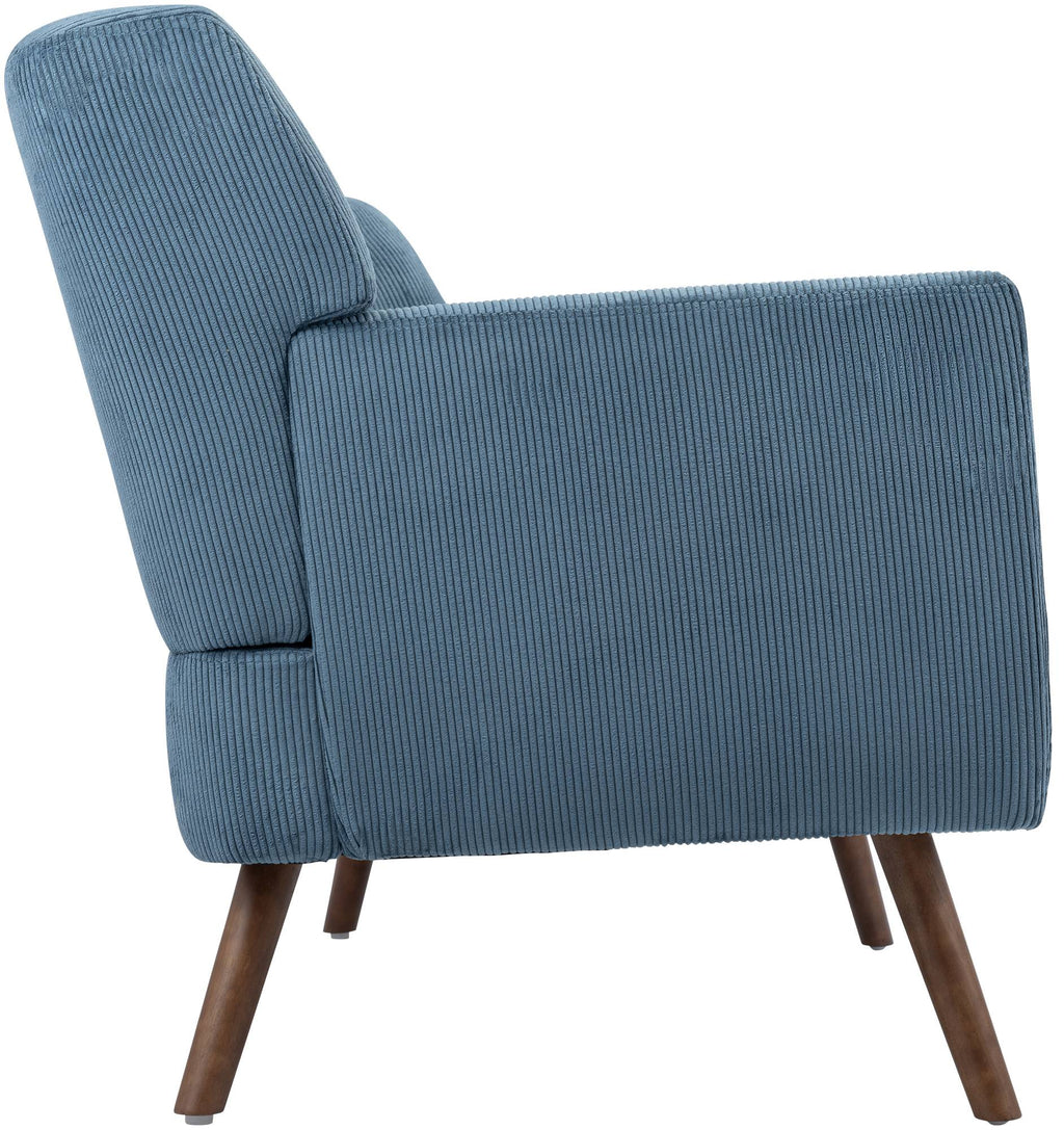 Design corduroy 2-zits bank met poten van rubber hout 120 cm - meerdere kleuren