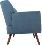 Design corduroy 2-zits bank met poten van rubber hout 120 cm - meerdere kleuren