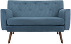 Design corduroy 2-zits bank met poten van rubber hout 120 cm - meerdere kleuren