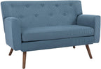 Design corduroy 2-zits bank met poten van rubber hout 120 cm - meerdere kleuren