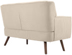 Design corduroy 2-zits bank met poten van rubber hout 120 cm - meerdere kleuren